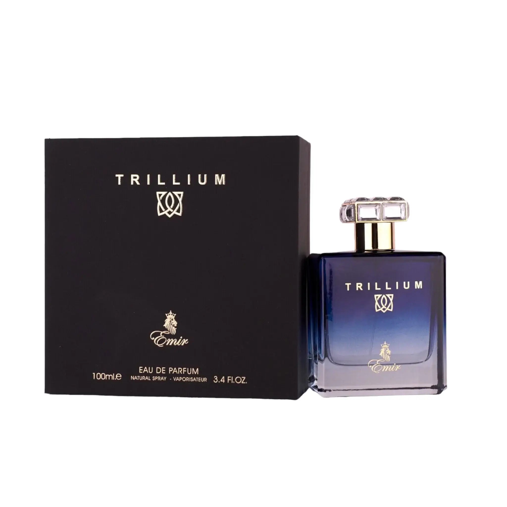 EMIR Trillium perfume inspired by Roja Elysium with citrus, vetiver, leather, and ambergris – fresh, refined masculine fragrance